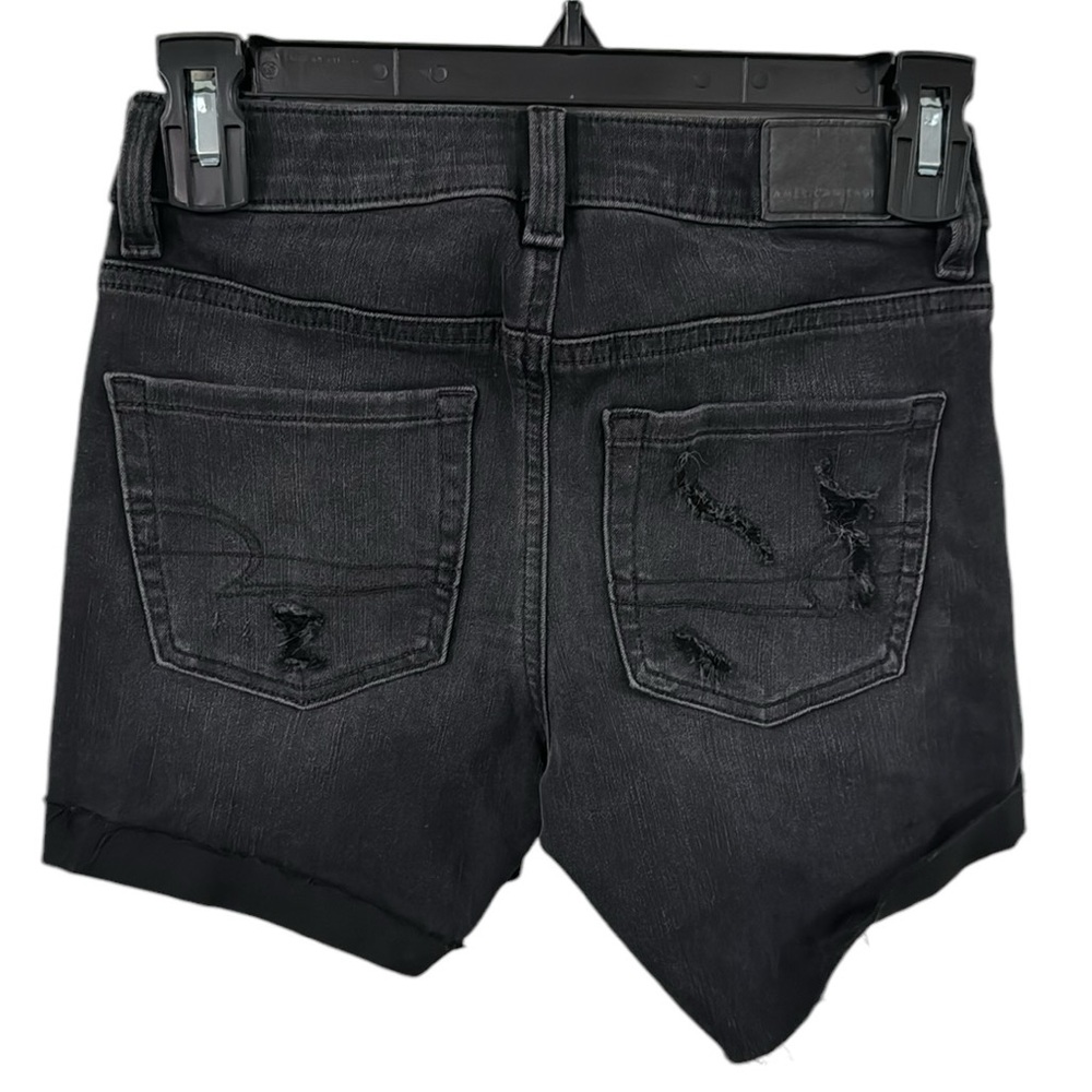 American Eagle Outfitters Black Dream Short cuffed denim shorts size 00 - Picture 2 of 13